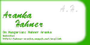 aranka hahner business card